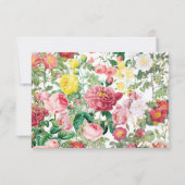 Blumengarten, Wasserfarbe & geometrische Hochzeit  RSVP Karte (Rückseite)