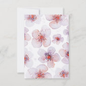Blumengarten Wasserfarbe Moderne Hochzeitskarten RSVP Karte (Rückseite)