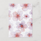 Blumengarten Wasserfarbe Moderne Hochzeitskarten RSVP Karte (Rückseite)