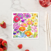 Blumengarten Wasserfarbe Papier Napkins Serviette (Beispiel)