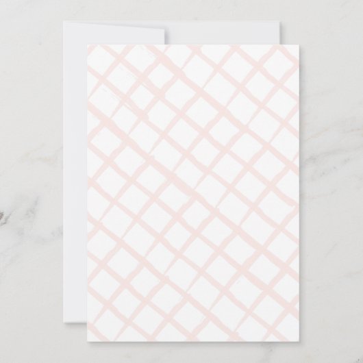 Blumengarten Weiße GIrl 1. Geburtstag Einladung (Rückseite)