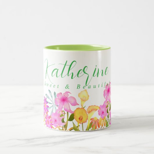 Blumengarten Weiße Tasse (Mittel)