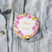 Blumengarten Weißer Name Button (Beispiel)