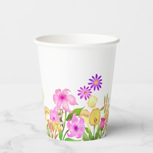 Blumengarten White Pappbecher (Rückseite)