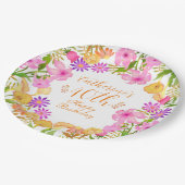 Blumengarten White Pappteller (Schrägansicht)