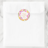 Blumengarten White Runder Aufkleber (Tasche)