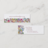 Blumengarten White Skinny Business Visitenkarte (Vorne/Hinten)