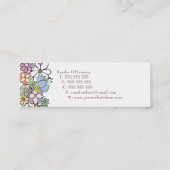 Blumengarten White Skinny Business Visitenkarte (Rückseite)