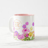 Blumengarten White Zweifarbige Tasse (Vorderseite Links)