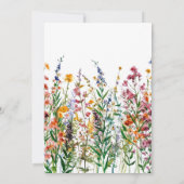 Blumengarten Wildblumen 40. Geburtstag Einladung (Rückseite)