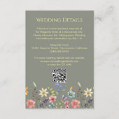 Blumengarten Wildblumen Hochzeit Details Begleitkarte (Vorderseite)