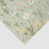 Blumengarten Wilde Blume Muster Botanisches Grün Seidenpapier (Ausschnitt)