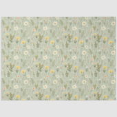 Blumengarten Wilde Blume Muster Botanisches Grün Seidenpapier (Vorderseite)