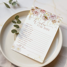 Blumengarten Wünsche für Babykarte