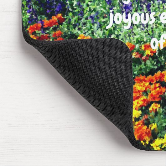 Blumengarten Zitat zum Thema Inspiration Mousepad (Ecke)