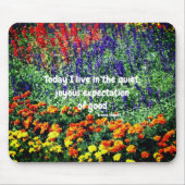 Blumengarten Zitat zum Thema Inspiration Mousepad (Vorne)