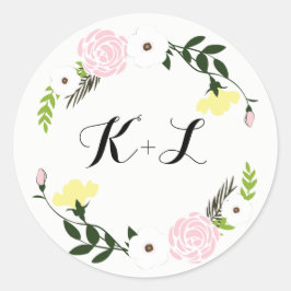 Blumengartenaufkleber Runder Aufkleber