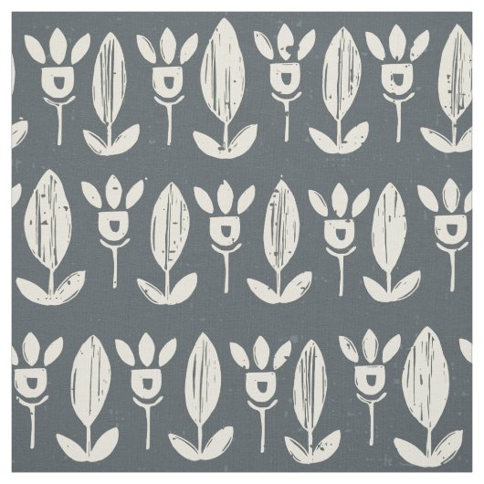 Blumengartenblock Elfenbein Stoff (Muster)