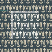 Blumengartenblock Elfenbein Stoff (Kachel)