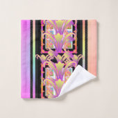 Blumengartendesign Badhandtuch Set (Waschlappen)