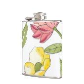 Blumengartendesign mit weißem Hintergrund Flachmann (Links)