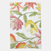 Blumengartendesign mit weißem Hintergrund Handtuch (Vertikal)