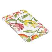 Blumengartendesign mit weißem Hintergrund Magnet (Rechte Seite)