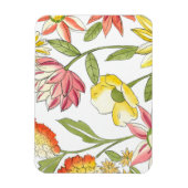 Blumengartendesign mit weißem Hintergrund Magnet (Vertikal)