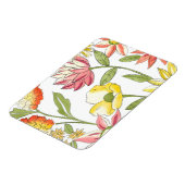 Blumengartendesign mit weißem Hintergrund Magnet (Linke Seite)