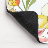 Blumengartendesign mit weißem Hintergrund Mousepad (Ecke)