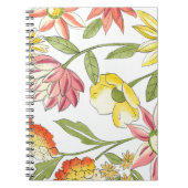 Blumengartendesign mit weißem Hintergrund Notizblock (Vorderseite)