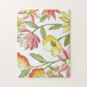 Blumengartendesign mit weißem Hintergrund Puzzle (Vertikal)