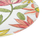 Blumengartendesign mit weißem Hintergrund Schneidebrett (Ecke)