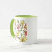 Blumengartendesign mit weißem Hintergrund Tasse (Vorderseite Links)
