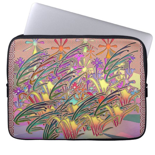 Blumengartengeschenk Laptopschutzhülle (Vorderseite)