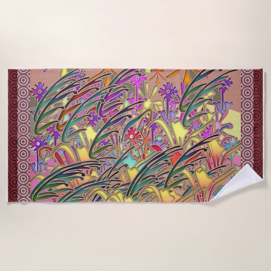 Blumengartengeschenk Strandtuch (Vorderseite)