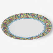 Blumengartengrenze Pappteller (Schrägansicht)