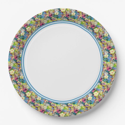 Blumengartengrenze Pappteller (Vorderseite)