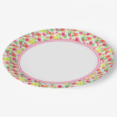 Blumengartengrenze Pappteller (Schrägansicht)