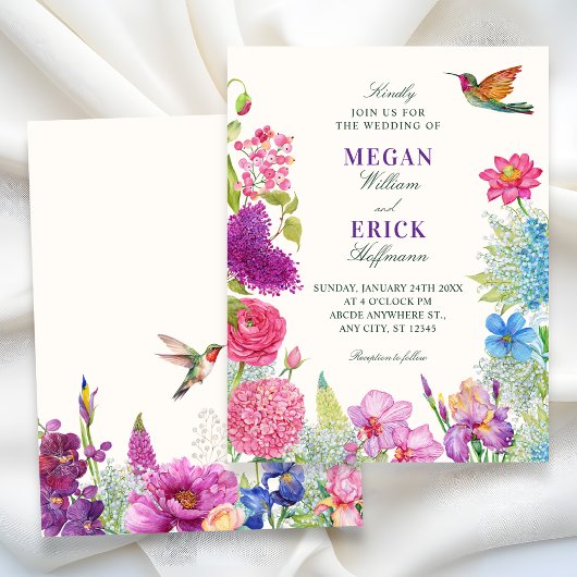 Blumengartenhochzeit Einladung