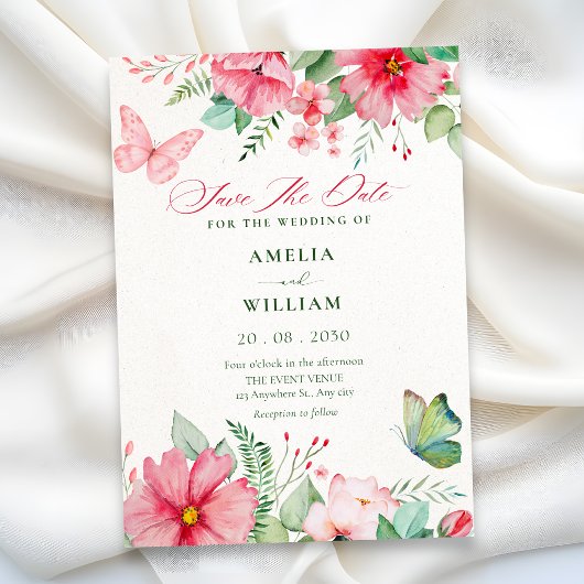 Blumengartenhochzeit Save The Date
