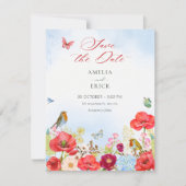 Blumengartenhochzeit Save The Date (Vorderseite)