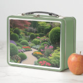 Blumengartenlandschaft Metall Brotdose (Beispiel)