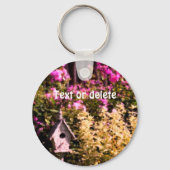 Blumengartenmalerei Personalisiert Schlüsselanhänger (Vorderseite)