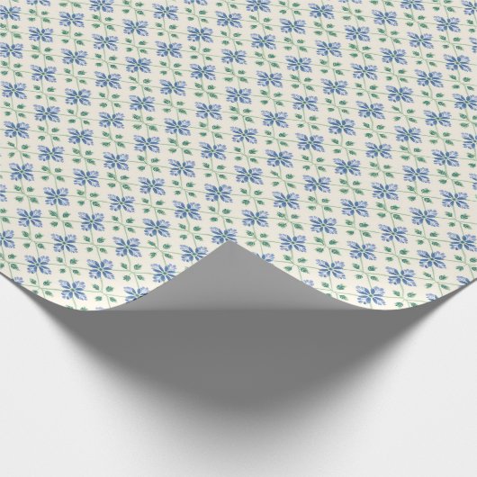 Blumengartenmotif Geschenkpapier (Ecke)