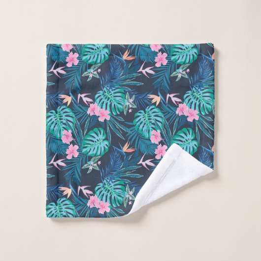 Blumengartenmuster Badhandtuch Set (Waschlappen)