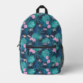 Blumengartenmuster Bedruckter Rucksack (Vorderseite)