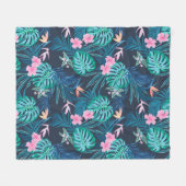 Blumengartenmuster Fleecedecke (Vorderseite (Horizontal))