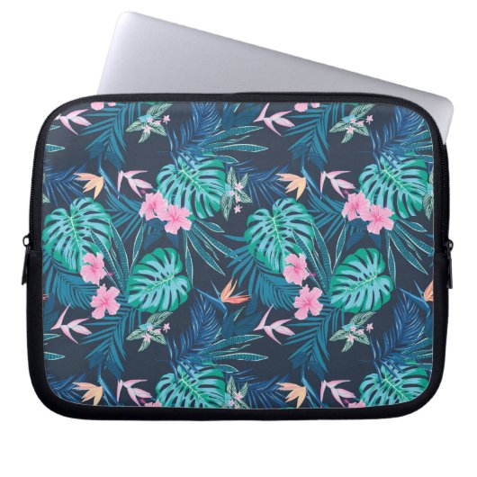 Blumengartenmuster Laptopschutzhülle (Vorderseite)
