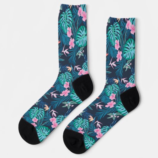 Blumengartenmuster Socken (Linkes Detail)